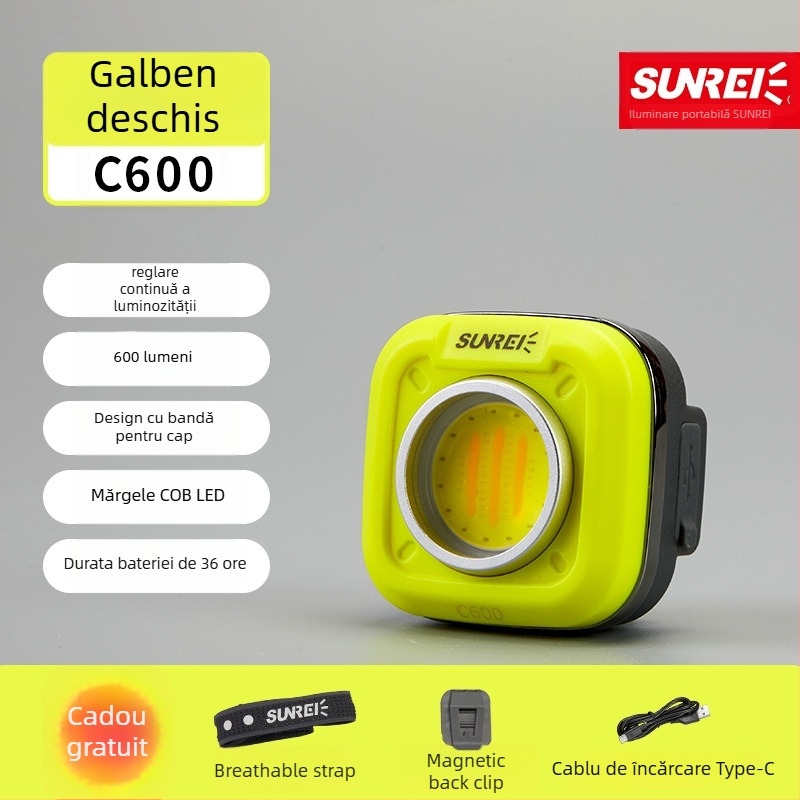 Lampă LED pentru camping cu suport magnetic puternic, 6W, baterie de 1200mAh, reîncărcabilă, lumină portabilă pentru exterior