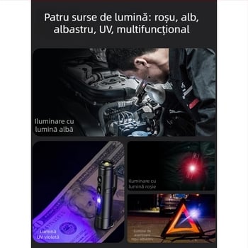 Lanternă compactă reîncărcabilă pentru breloc, cu cip LED Waiord, lampă magnetică pentru exterior/autoturism