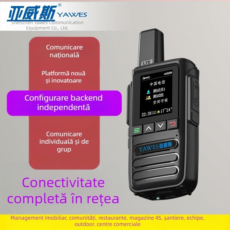 Radio portabil cu două căi, complet • 50 canale • rază peste 50 km • distanță teoretică de comunicare peste 50 km • capacitate baterie 13000 mAh