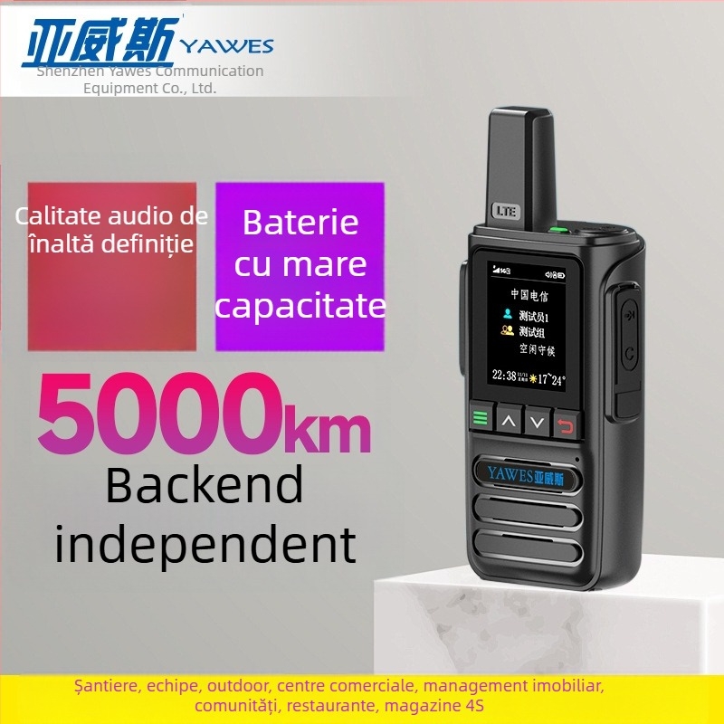 Radio portabil cu două căi, complet • 50 canale • rază peste 50 km • distanță teoretică de comunicare peste 50 km • capacitate baterie 13000 mAh