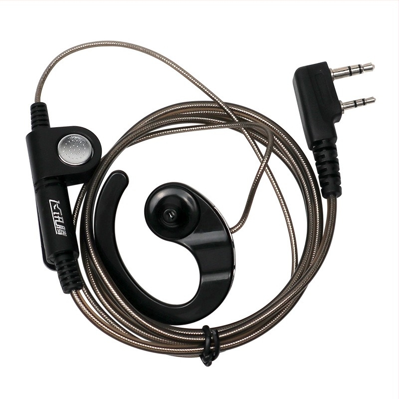 FeiXunteng Cască intercom cu agățătoare pentru ureche, design ne-in-urechi, cablu din folie de aluminiu, conector universal tip K cu o singură gaură