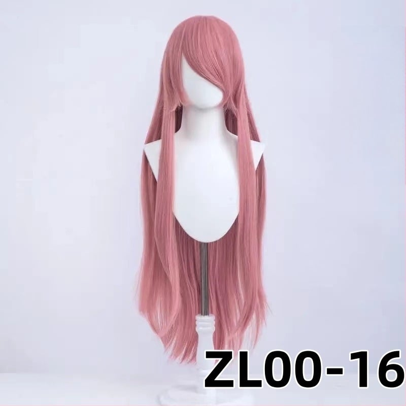 Perucă cosplay - lungă, dreaptă, cu breton, fibre sintetice rezistente la temperatură, stil anime, Silk Joy