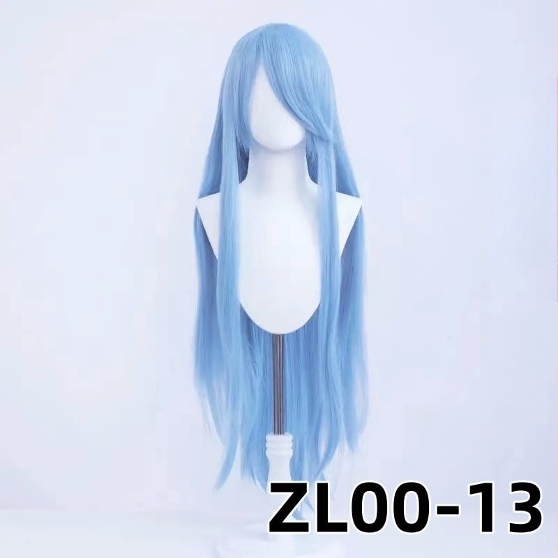 Perucă cosplay - lungă, dreaptă, cu breton, fibre sintetice rezistente la temperatură, stil anime, Silk Joy