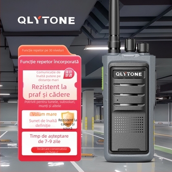 Lu Yitong Interfon Relay de înaltă putere – Unitate completă; interval frecvență 400–480 MHz; putere RF 10 W; 16 canale; rază 10–50 km; baterie litiu 8800 mAh