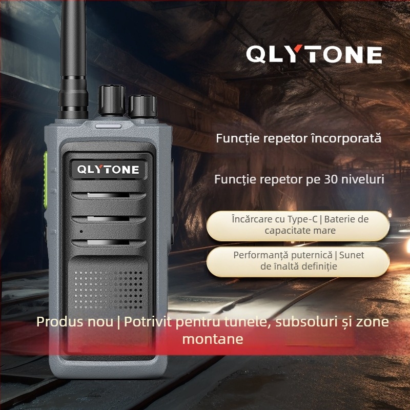 Lu Yitong Interfon Relay de înaltă putere – Unitate completă; interval frecvență 400–480 MHz; putere RF 10 W; 16 canale; rază 10–50 km; baterie litiu 8800 mAh