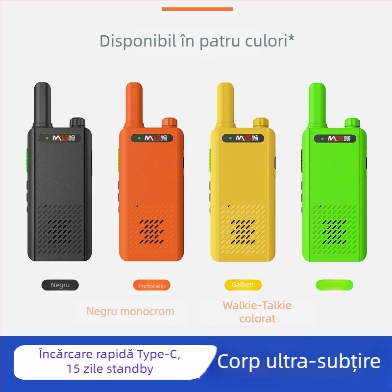 Radio portabil profesionist i9: 400-470 MHz, 5 W, 16 canale, baterie Li-Ion