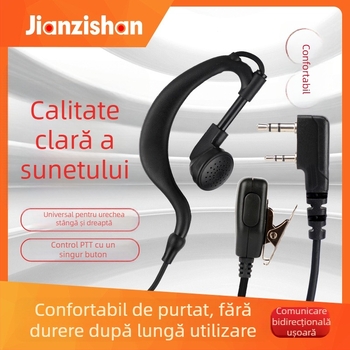 Casca intercom Guotong high quality cu K-head universal pentru urechi, cabluri pentru urechi stânga/dreapta, fără baterii, anti-interferență, rază 3–5 km, cablu 120 cm