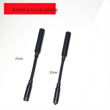 Antena gooseneck pentru radio portabil, acoperire UV, conector SMA, rază 3–5 km, anti-interferență, fără baterie