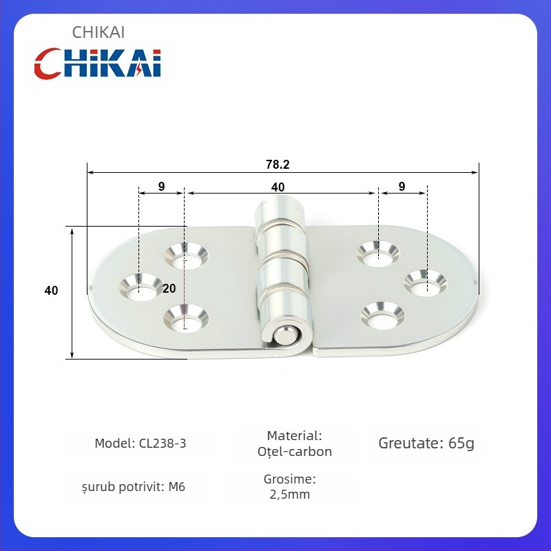CL238-1/CL238-2/CL238-3 balamale de colț pentru dulapuri de control, din fier și oțel inoxidabil, finisajul suprafeței: vibrație lucioasă / galvanizat, marcă: Chikai