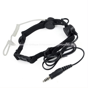 YIDATON Z2003 microfon de gât pentru headset tactic – rază 1.5-3 km, cablu 1.2 m, fără baterie, anti-interferență