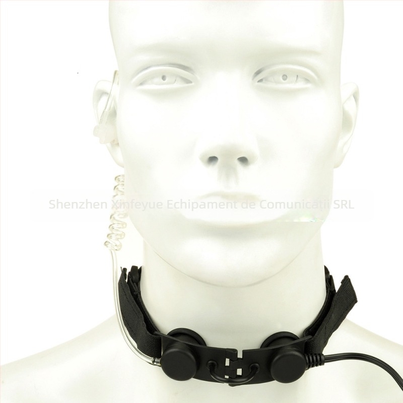 YIDATON Z2003 microfon de gât pentru headset tactic – rază 1.5-3 km, cablu 1.2 m, fără baterie, anti-interferență