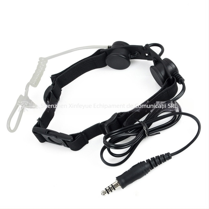 YIDATON Z2003 microfon de gât pentru headset tactic – rază 1.5-3 km, cablu 1.2 m, fără baterie, anti-interferență