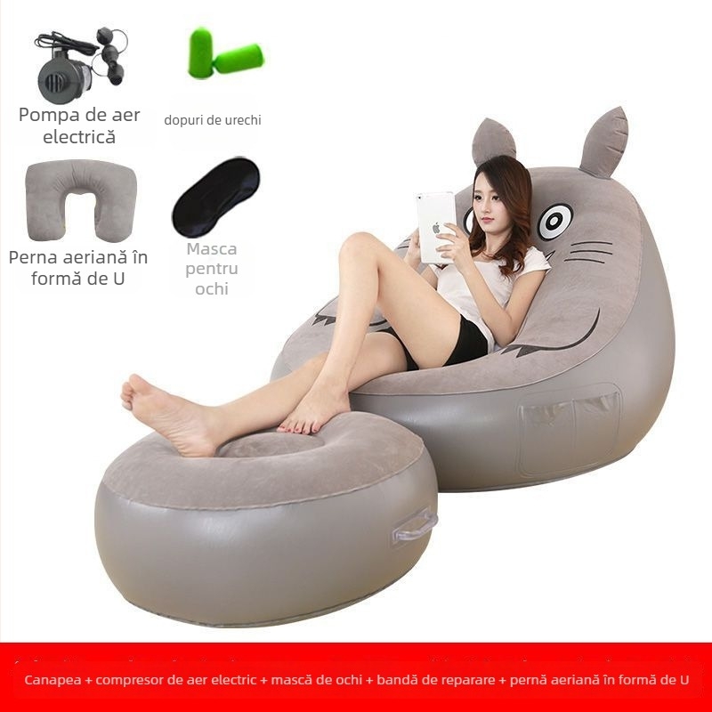 Canapea gonflabilă pentru o singură persoană, pentru uz casnic, stil american.