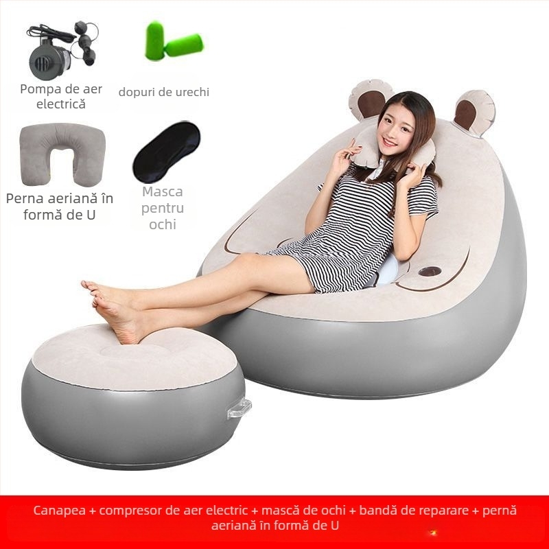 Canapea gonflabilă pentru o singură persoană, pentru uz casnic, stil american.