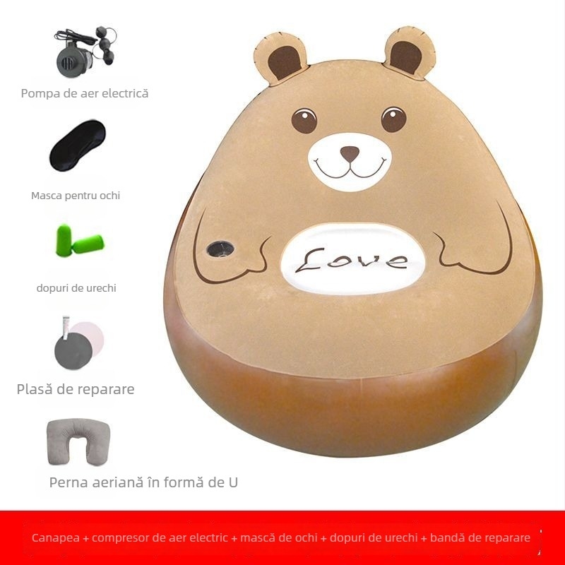 Canapea gonflabilă pentru o singură persoană, pentru uz casnic, stil american.