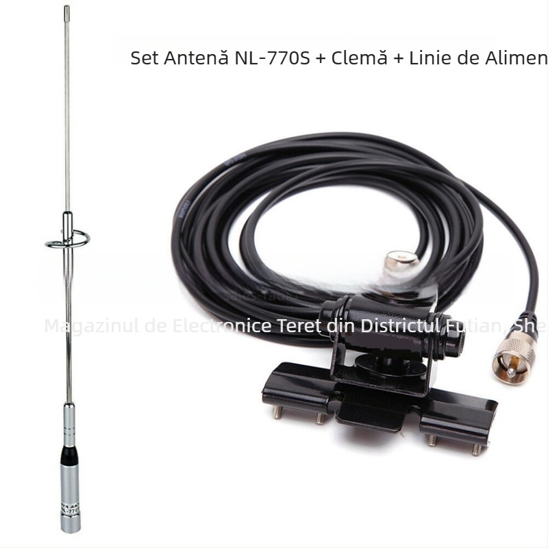XFY NL770S antenă auto – set cu clemă RB400, funcție UV și cablu de alimentare de 5 m