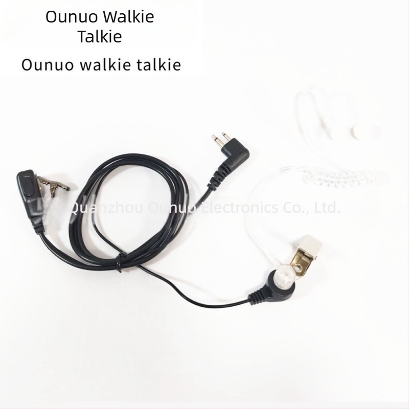 Clip pentru tubul de aer al căștii pentru radio, Guotong-compatibil cu Motorola GP68/88/300 M-Head, rezistent la praf, fără baterie, rază 1,5–3 km