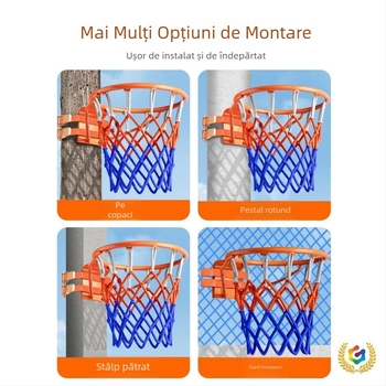 Coș de baschet montat pe perete, exterior, fără găuri, suport portabil pentru copii și adulți