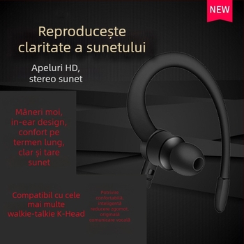 Headset Baofeng 995 pentru radioul portabil K-head, impedanță 0,5 Ω
