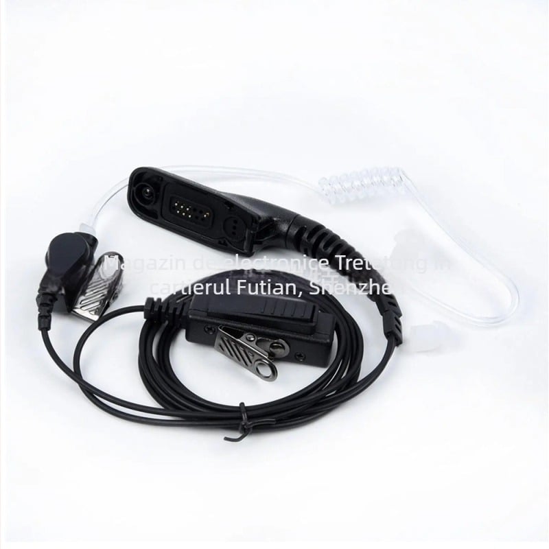 Căști intra-auriculare cu PTT și tub de aer pentru motociclete, compatibile cu XPR XiR DP DGP APX7000; raza de acțiune 1,5–3 km; fără baterie; anti-interferență