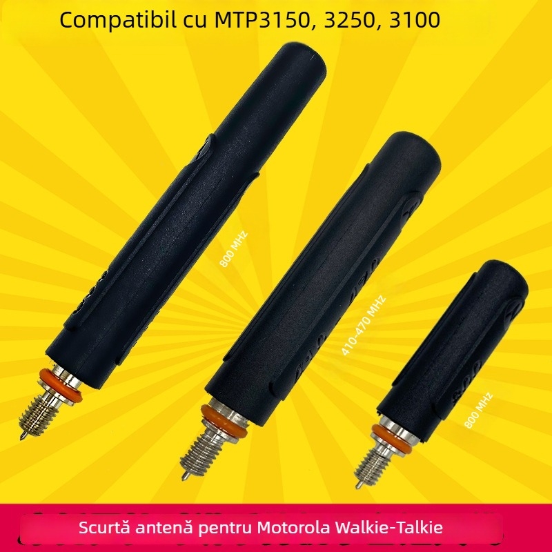 Antena Motorola pentru MTP3150 ultra-scurtă, compatibilă cu MTP850/830/MTH800; protecție anti-cădere; nu necesită baterie; aprobare model 11; rază teoretică până la 1,5 km