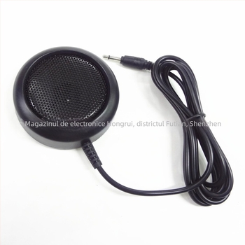 Difuzor extern mic pentru intercom auto, conector 3,5 mm, montaj autoadeziv, anti-interferență, fără baterie, autonomie până la 3 km