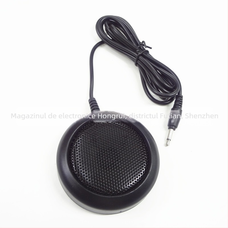 Difuzor extern mic pentru intercom auto, conector 3,5 mm, montaj autoadeziv, anti-interferență, fără baterie, autonomie până la 3 km