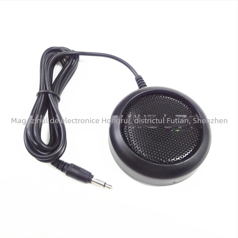 Difuzor extern mic pentru intercom auto, conector 3,5 mm, montaj autoadeziv, anti-interferență, fără baterie, autonomie până la 3 km