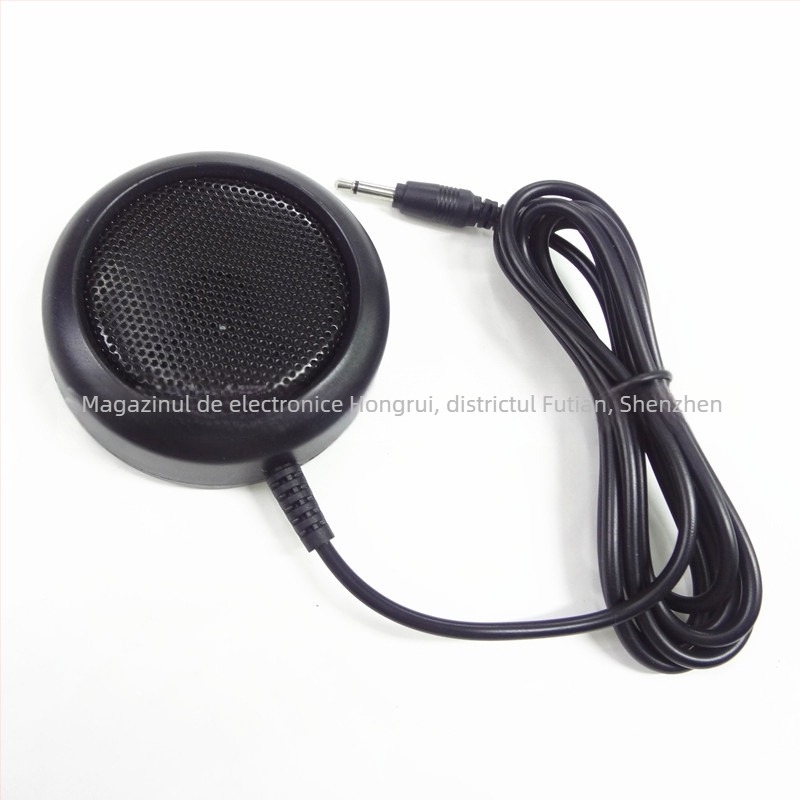 Difuzor extern mic pentru intercom auto, conector 3,5 mm, montaj autoadeziv, anti-interferență, fără baterie, autonomie până la 3 km