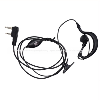 Baofeng headset pentru radio cu cablu din piele, compatibil BF-888S/BF-992, 5R, baterie litiu, cablu 120 cm, impedanță 8888 Ω, rază de până la 1,5 km