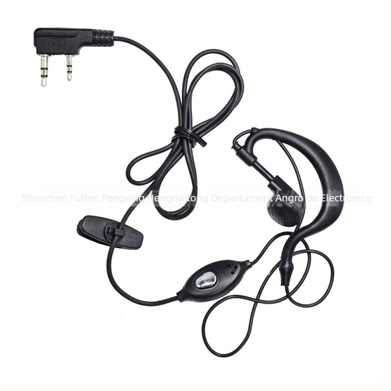 Baofeng headset pentru radio cu cablu din piele, compatibil BF-888S/BF-992, 5R, baterie litiu, cablu 120 cm, impedanță 8888 Ω, rază de până la 1,5 km