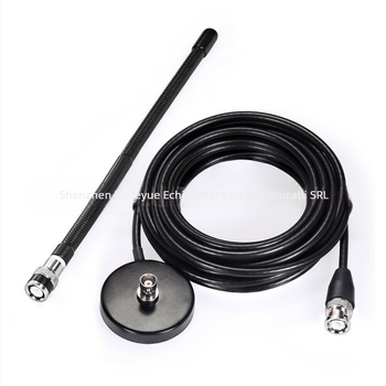 Kit antenă CB auto pentru 27MHz, portabil, cu conectori BNC și PL259 | Brand: YIDATON • Model: CB short wave antenna suit • Tip: Alte accesorii • Tip de comunicare: Non-inserting card