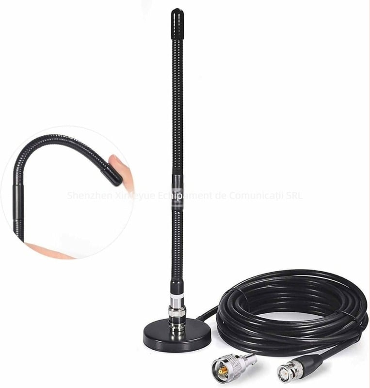 Kit antenă CB auto pentru 27MHz, portabil, cu conectori BNC și PL259 | Brand: YIDATON • Model: CB short wave antenna suit • Tip: Alte accesorii • Tip de comunicare: Non-inserting card