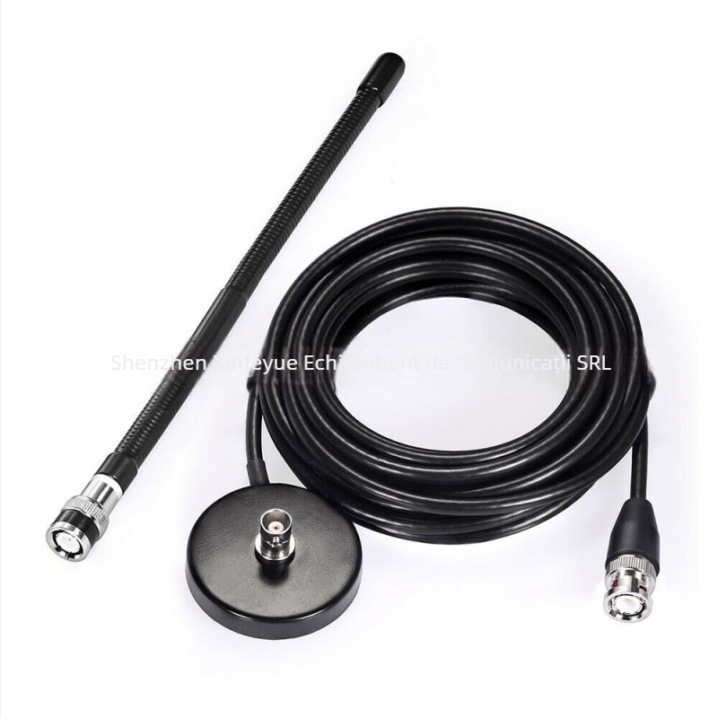 Kit antenă CB auto pentru 27MHz, portabil, cu conectori BNC și PL259 | Brand: YIDATON • Model: CB short wave antenna suit • Tip: Alte accesorii • Tip de comunicare: Non-inserting card
