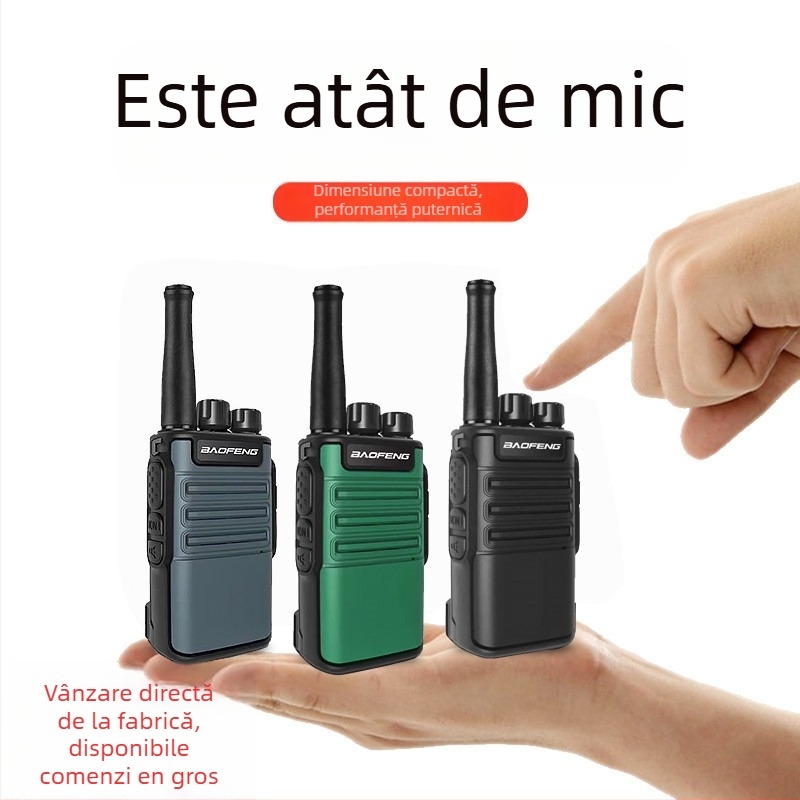 Baofeng BF-V8 mini stație radio portabilă, putere înaltă, 400-470 MHz, 5W, 16 canale, 5800 mAh, rezistentă la apă