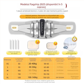 Centură de susținere lombară pentru ameliorarea ortopedică, respirabilă, din fibre de poliester, pentru adulți, yoga (Fibre de poliester • Adulți • Yoga)