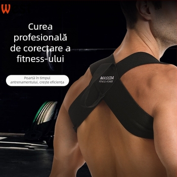 Banda de corecție a poziției umărului pentru împins la bancă și antrenamentele umerilor - West, fibră poliesterică, protecție pentru umeri, utilizare generală, potrivită pentru fotbal, etichetă privată licențiată