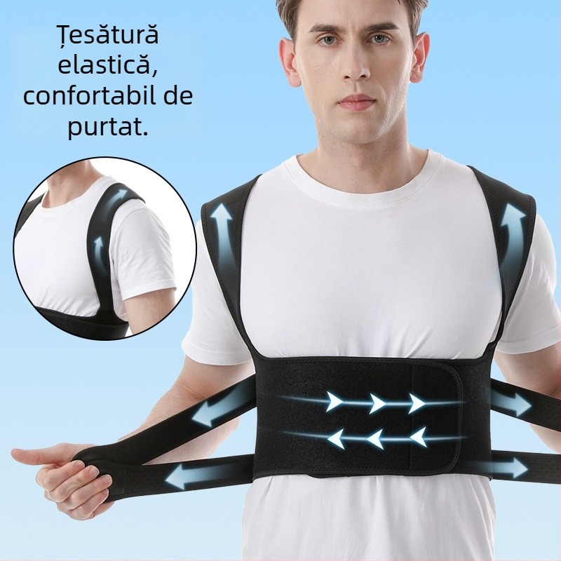 Centură de corecție a posturii pentru spate, Osaike, model B6019, fibră de poliester, utilizare universală