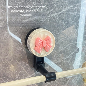 Suport de prosoape din plastic cu ventuză, fără găuri, bară unică pentru baie, spațiu de depozitare, cu posibilitate de personalizare