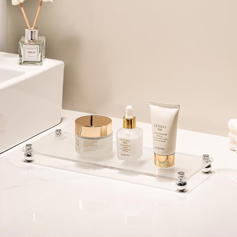 Raft de depozitare pentru chiuveta din plastic, un singur nivel, raft de baie pentru cosmetice, design modern