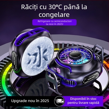 Răcitor magnetic pentru telefon, semiconductori dual-core, clip de spate, 125 g, 10W, interfață Type-C, ABS+metal, model N26