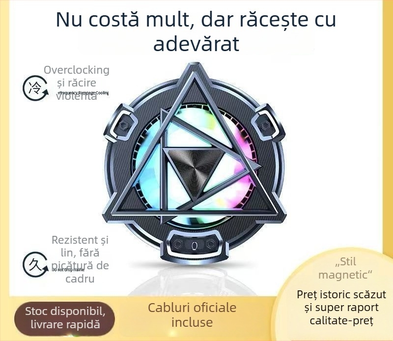 Răcitor magnetic pentru telefon, semiconductori dual-core, clip de spate, 125 g, 10W, interfață Type-C, ABS+metal, model N26