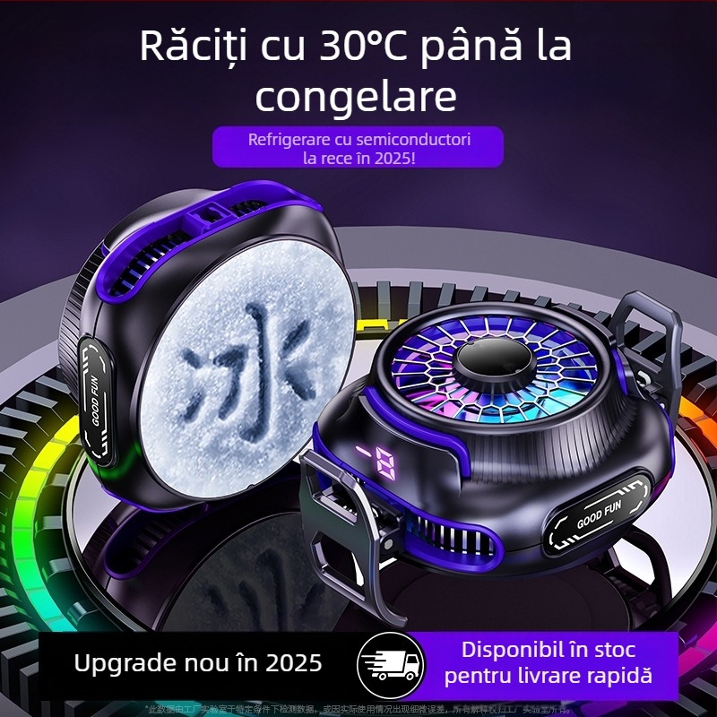 Răcitor magnetic pentru telefon, semiconductori dual-core, clip de spate, 125 g, 10W, interfață Type-C, ABS+metal, model N26