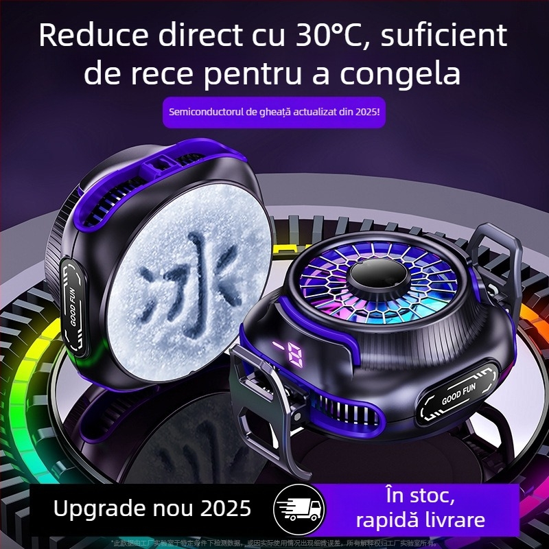 Răcitor magnetic pentru telefon, semiconductori dual-core, clip de spate, 125 g, 10W, interfață Type-C, ABS+metal, model N26