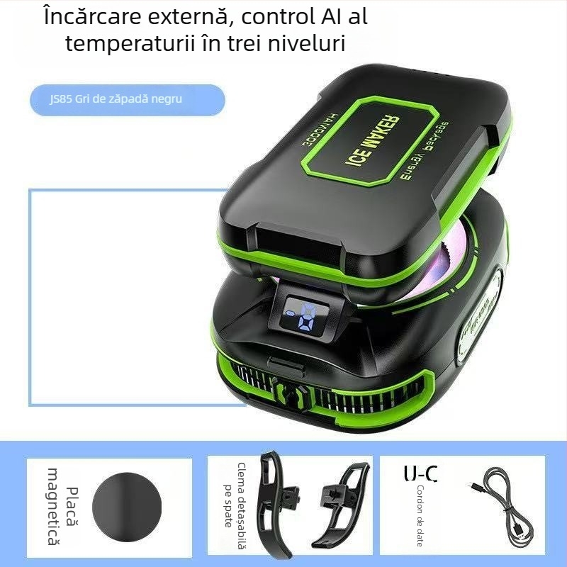 Răcitor magnetic pentru telefon, semiconductori dual-core, clip de spate, 125 g, 10W, interfață Type-C, ABS+metal, model N26