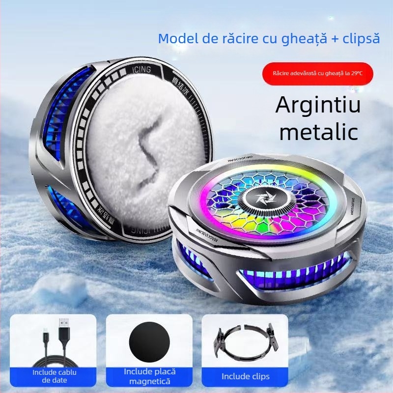 Răcitor magnetic pentru telefon, semiconductori dual-core, clip de spate, 125 g, 10W, interfață Type-C, ABS+metal, model N26