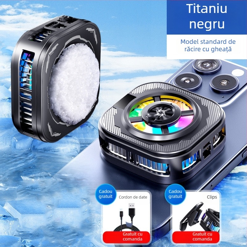 Răcitor magnetic pentru telefon, semiconductori dual-core, clip de spate, 125 g, 10W, interfață Type-C, ABS+metal, model N26