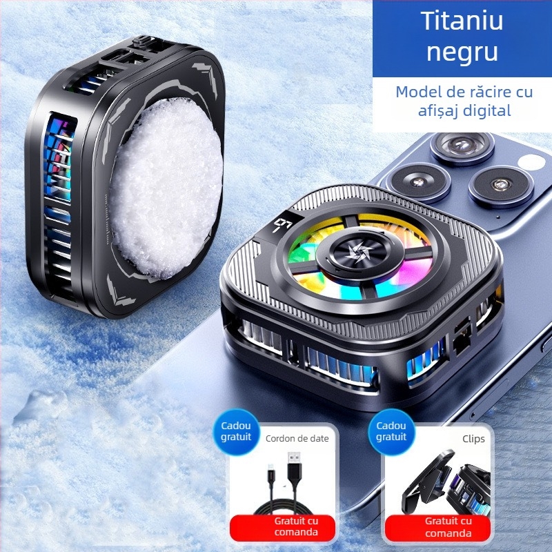 Răcitor magnetic pentru telefon, semiconductori dual-core, clip de spate, 125 g, 10W, interfață Type-C, ABS+metal, model N26