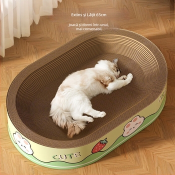 Cuib pentru pisici cu placă de zgâriere, totul într-unul; material: Default item, ambalaj: 1, stil: drăguț