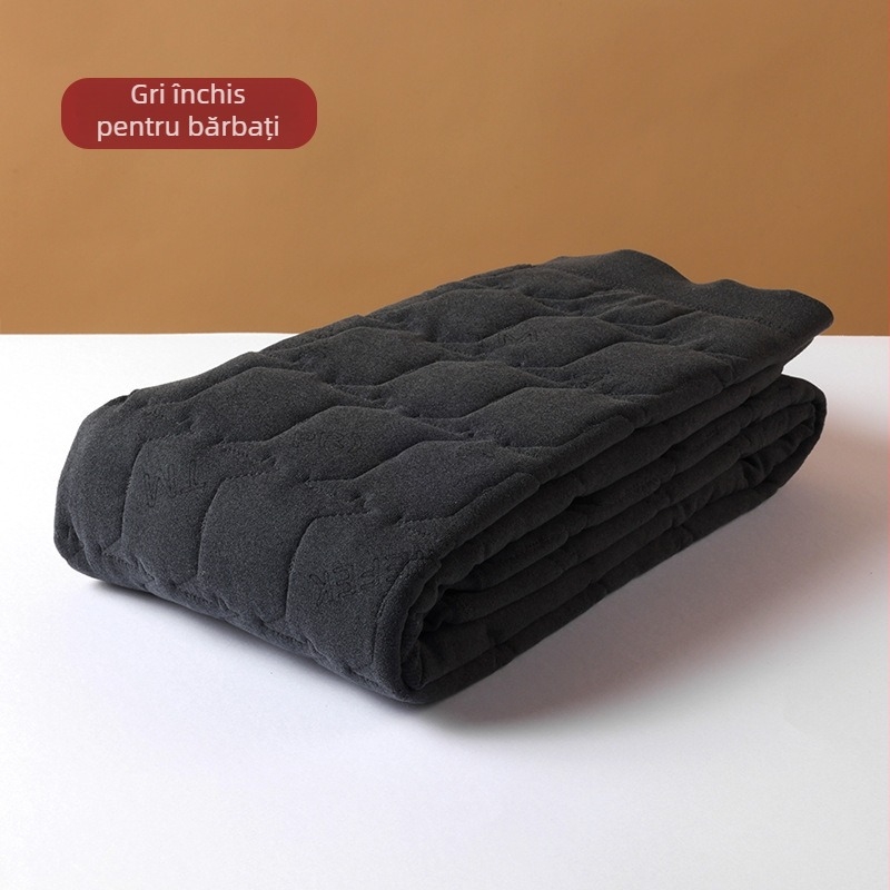 Pantaloni termici pentru copii, căptuți cu fleece, talie înaltă, 95% poliester + 5% spandex, toamnă-iarnă